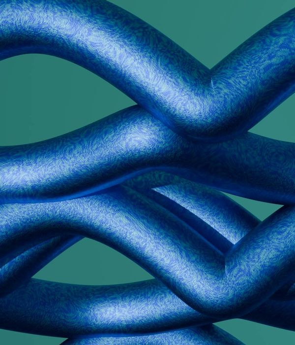 Abstract blue and green digital landscape representing growth