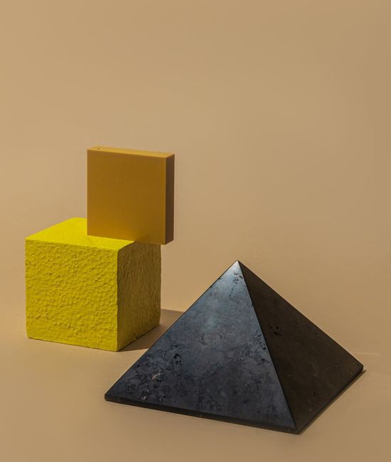Symmetrical geometric shapes representing mental and physical balance